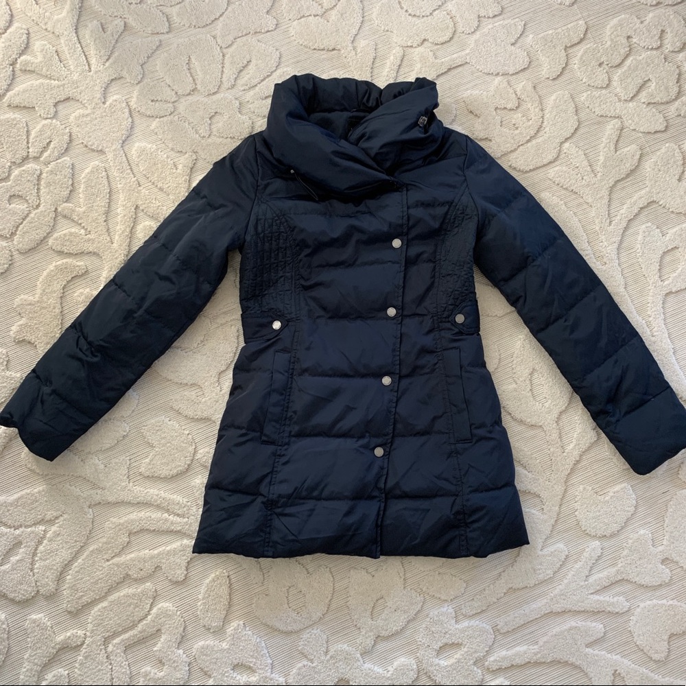 XS Nine West Navy Blue Down Coat